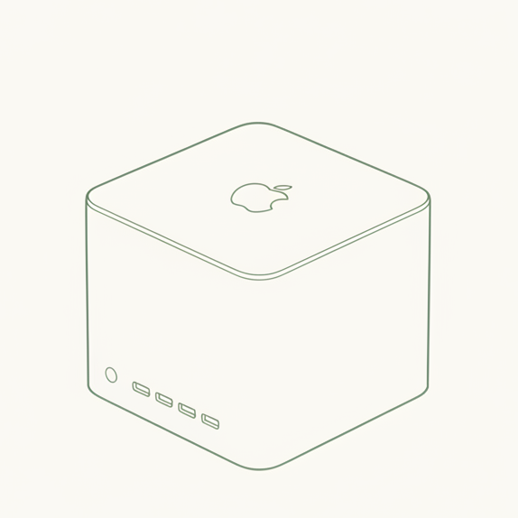 Three-quarter angle view of a Mac Studio